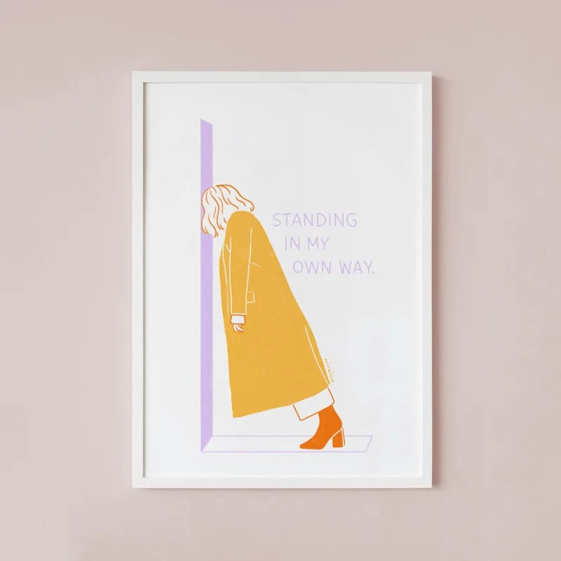 Modern Minimalist Line Girl Illustration Poster Girly Busy Resting Reading Book Canvas Painting Wall Art Living Room Home Dec Peaceful Pleasures Health and Wellness 9 20x30cm Unframed