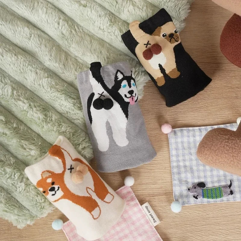 Funny Cartoon Animal Socks | Unisex Mid-Calf, Breathable