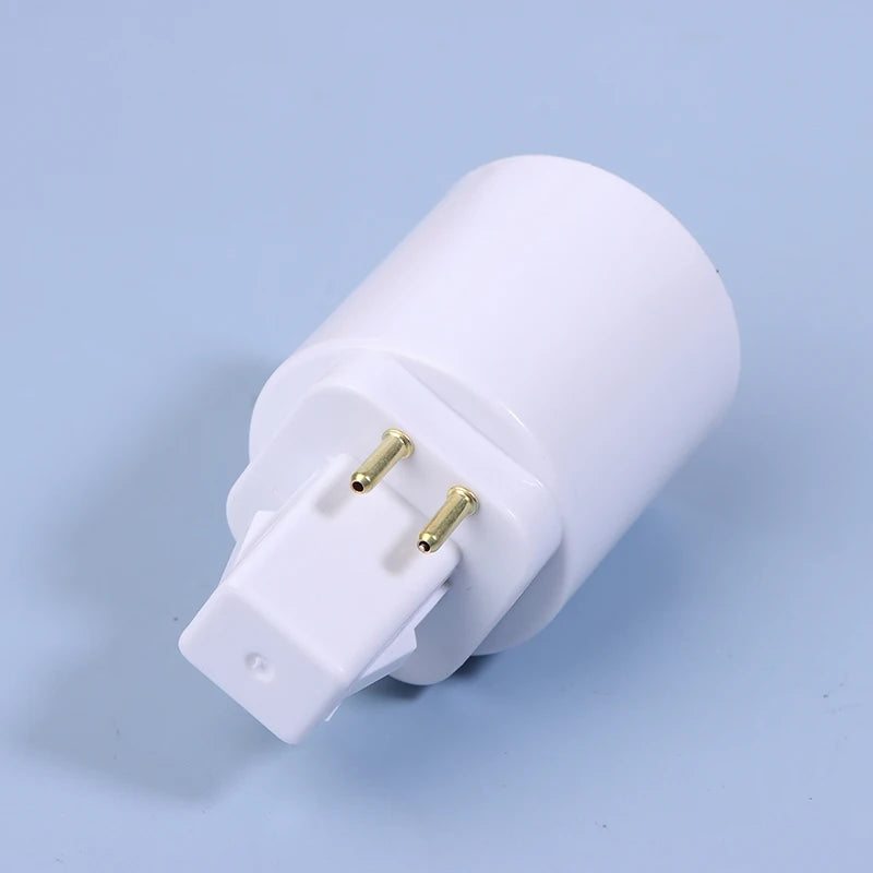 3PCS 4 Pin Conductive G24 To E26/E27 Socket Adapter G24Q Lamp Base Adapter G24Q To Medium Light Socket Converter Peaceful Pleasures Health and Wellness
