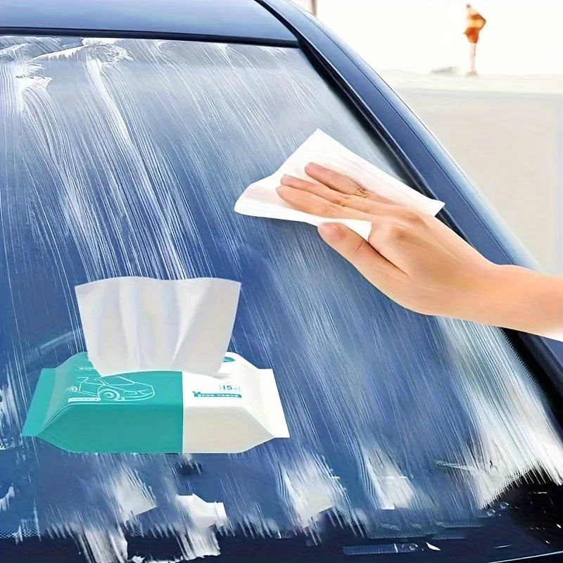 Car Glass Clean Wet Wipes Window Degreasing Film Wet Wipes Automobile Cleaning Tools Disposable Car Glass Clean Wet Wipes Peaceful Pleasures Health and Wellness