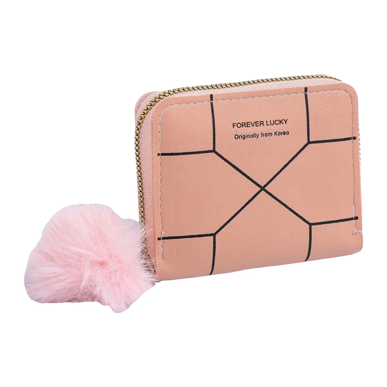 Women Minimalist Short Wallet with Smooth Feel Premium PVC Material Suitable for Daily Casual Activities Peaceful Pleasures Health and Wellness Pink