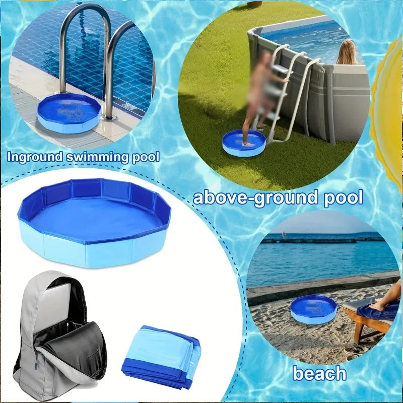 Portable Folding Foot Bath Bucket | Pool Entrance Accessory Pool Foot Bath Bucket Peaceful Pleasures Health and Wellness