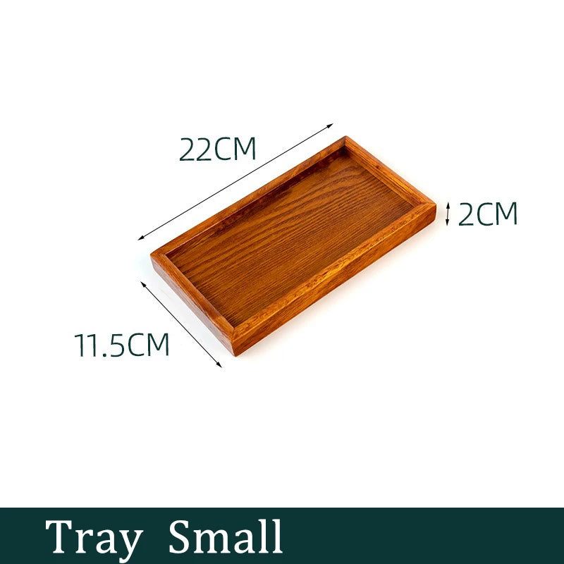 Wooden Seasoning Jar Creative Kitchen Retro Salt Sugar Pot Seasoning Storage Jar With Lid Spoon Wooden Tray Storage Containers Peaceful Pleasures Health and Wellness small tray