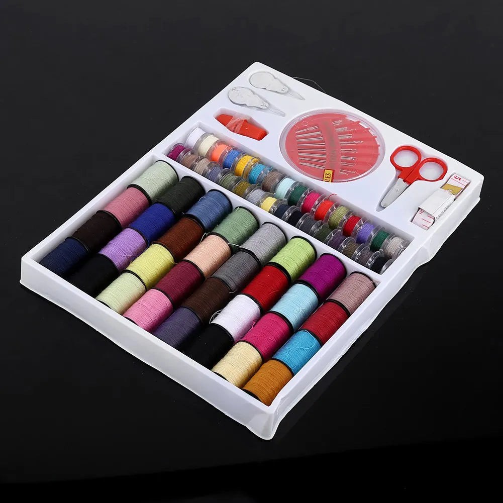 Sewing Kit Sewing Set 64 Sewing Thread Spools with Storage Case Light Weight Dress Making for Crafts Clothes Sewing Decoration Peaceful Pleasures Health and Wellness