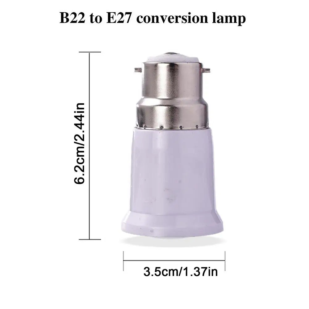 B22 to E27 Lamp Holder Converter Adapter for Light Socket Peaceful Pleasures Health and Wellness