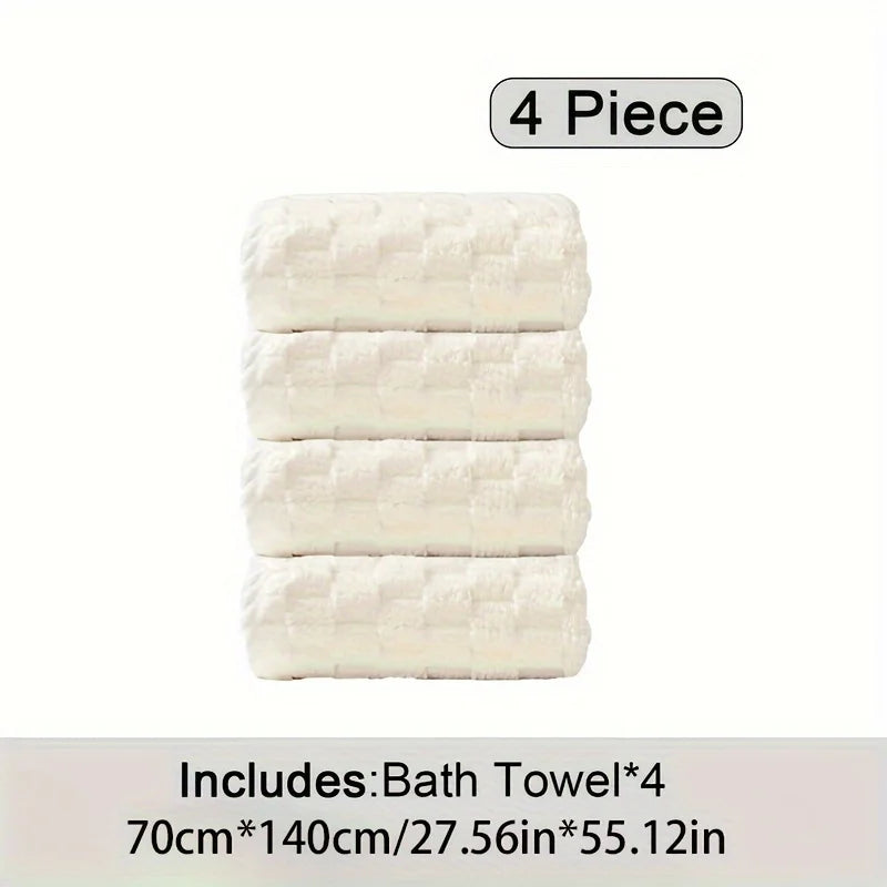 Bamboo Charcoal Coral Velvet Bath Towel – Thick & Absorbent