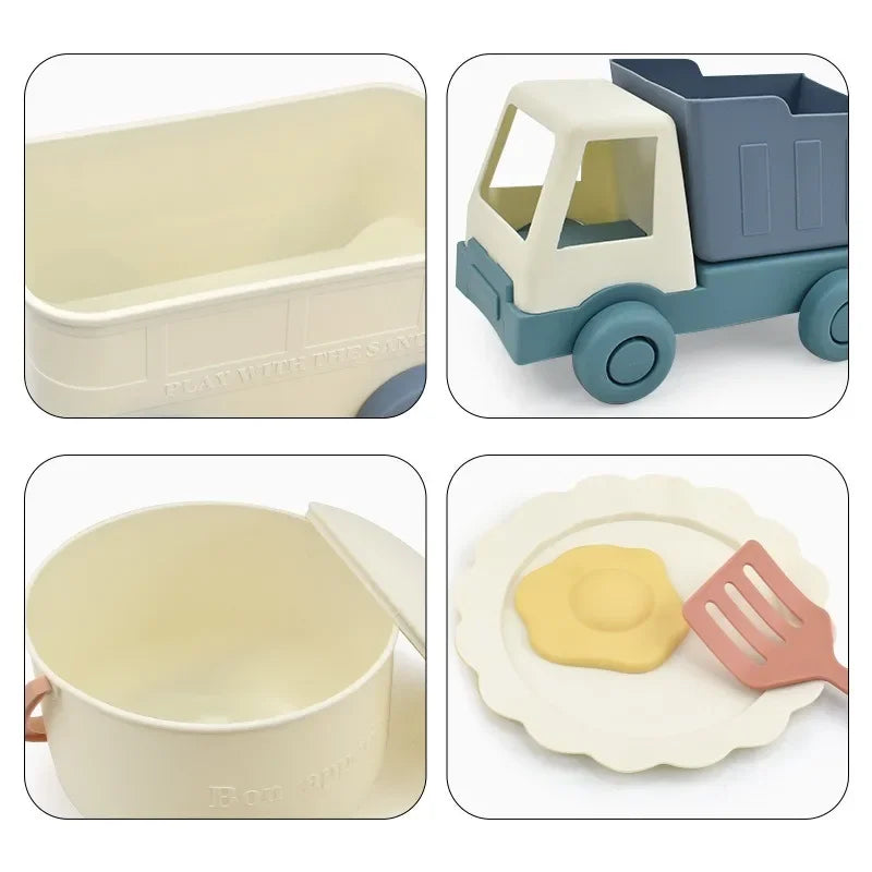 Beach Sand Toys Wagon Set – Dump Truck, Shovels & Rake for Kids