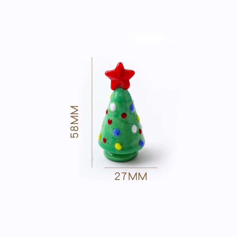 Glass Crystals Christmas Tree Figurine Statue Table Ornaments Christmas Tree Miniature Mini Handmade Crystals Ornaments decor Peaceful Pleasures Health and Wellness SD01000