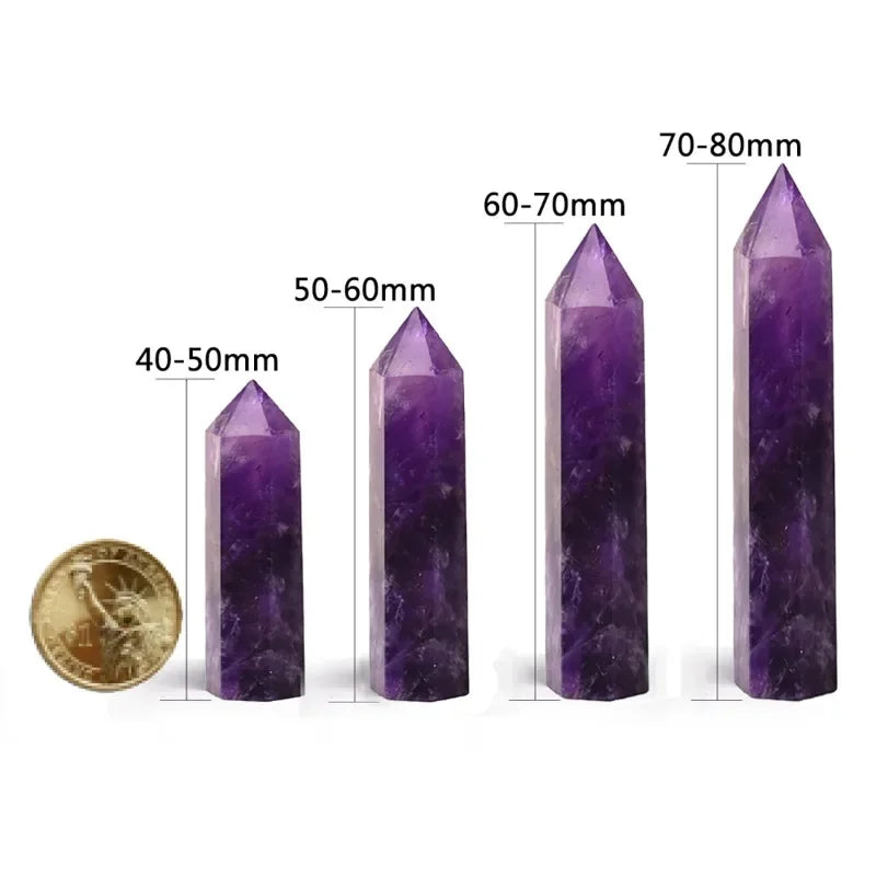 Natural Amethyst Pillar Crystal Specimen – Display & Collection