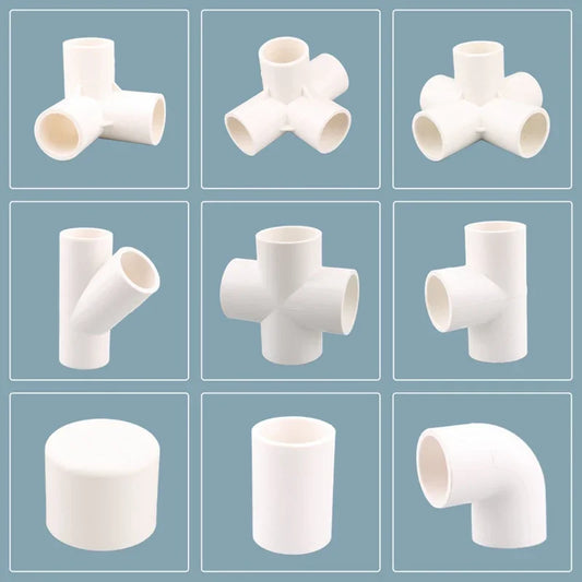 20/25/32/40/50mm PVC Pipe Connector Straight Elbow Tee Cross Joints Water Pipe Adapter 3/4 Ways Supply Joint DIY Accessories Peaceful Pleasures Health and Wellness
