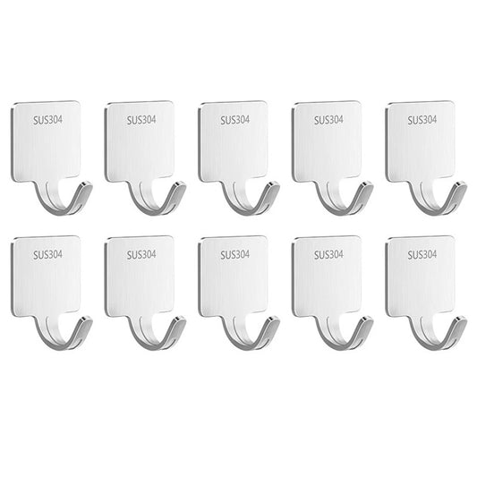 No Drill Towel Hooks Stainless Steel Wall Coat Hangers Keys Clothes Peaceful Pleasures Health and Wellness Default Title