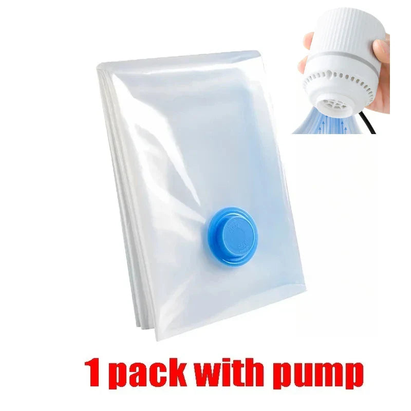Vacuum Compression Storage Bags 7 Sizes | Hand & Electric Pump