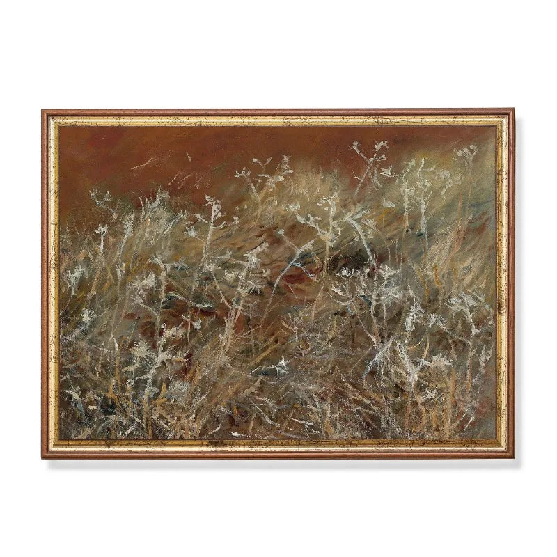 Vintage Autumn Forest Canvas Wall Art | Rustic Farmhouse Decor