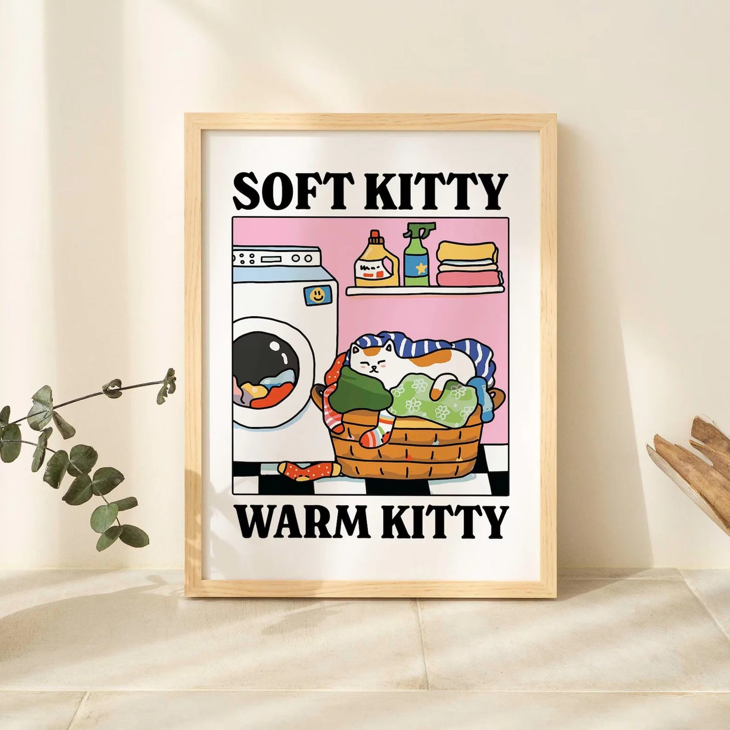 More Espresso Less Depresso Black Cat Canvas Wall Art Print