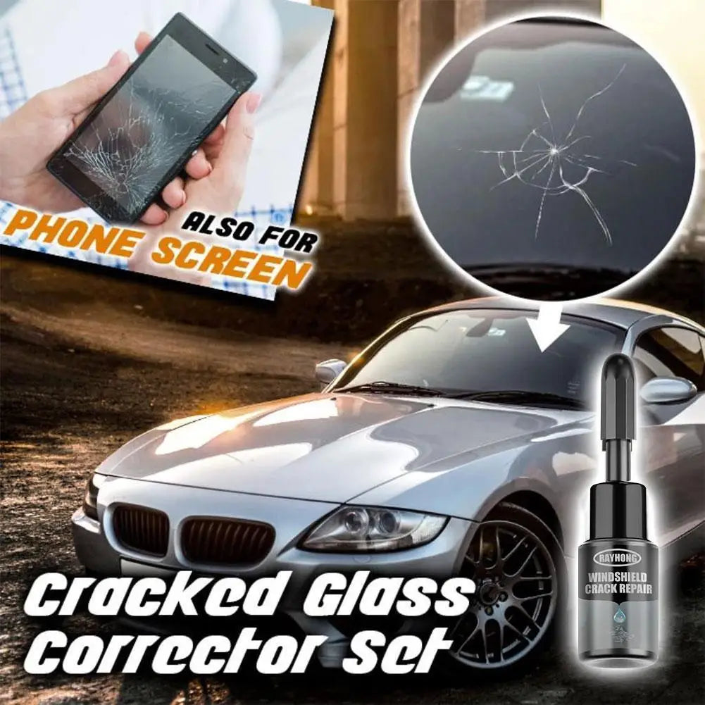 Car Window Windshield Crack Repair tool Fluid DIY Repair Resin Glass Curing Glue Auto Windscreen Scratch Crack Restore Fluid Peaceful Pleasures Health and Wellness