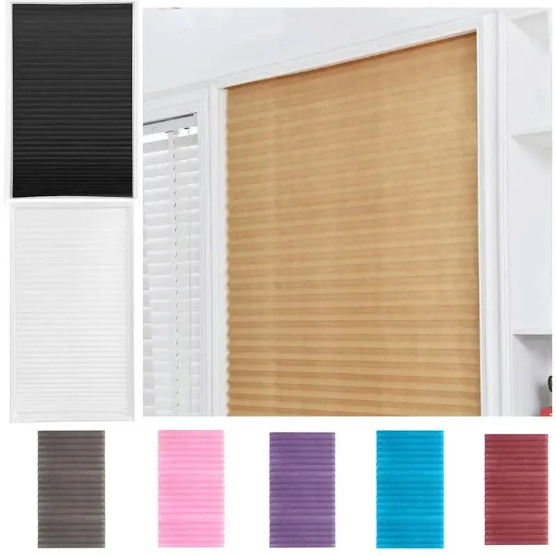 Self-Adhesive Pleated Blinds | No-Drill Folding Window Shades
