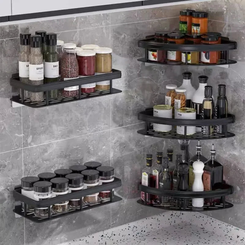 Bathroom Storage Rack, Bathroom Shelves, No-Drill Wall Mount Corner Shelf, Shower Storage Rack Holder Peaceful Pleasures Health and Wellness