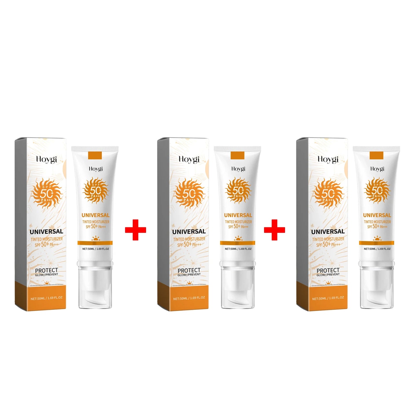 All in One Spf50 Sunscreen Brightening Foundation Cream Cover Anti UV Face Moisturizer Isolation Bleaching Sunscreen Lotion 50ml Peaceful Pleasures Health and Wellness 3 X 50ml boxed