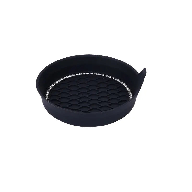 Bling Rhinestone Car Cup Holder Coasters | Non-Slip Rubber Pads