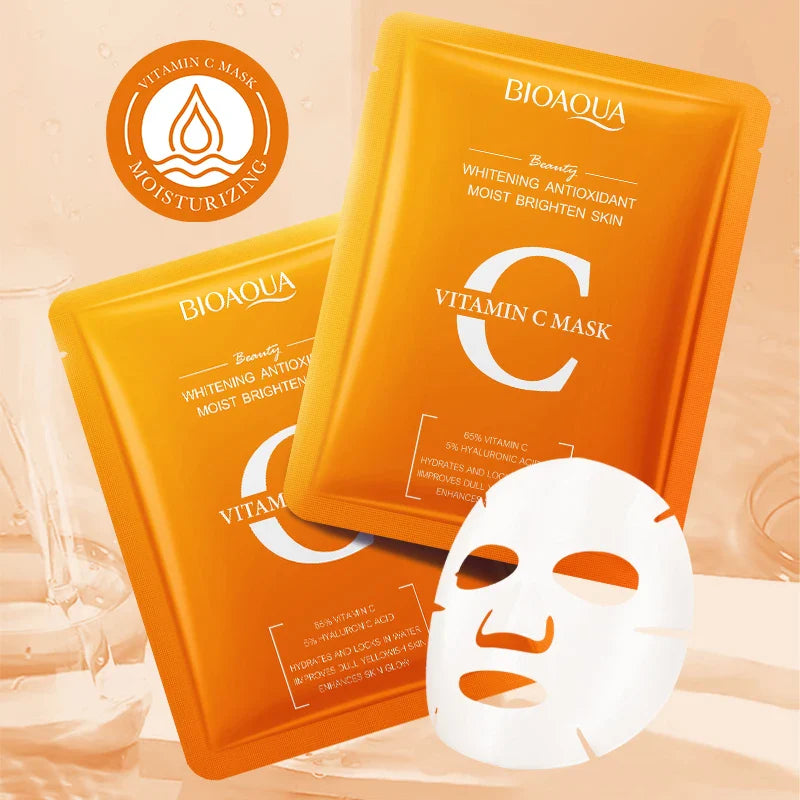 BIOAQUA Vitamin C Face Mask – Whitening, Hydrating & Anti-Aging