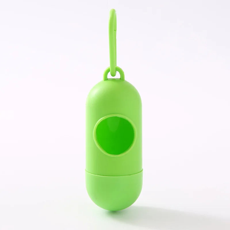 Portable Pet Waste Bag Dispenser Pill Shape Bullet-Shaped Garbage Box Cats Dogs Poop Extractive Clean-up Bags Outside Walking Peaceful Pleasures Health and Wellness Potty Picker G
