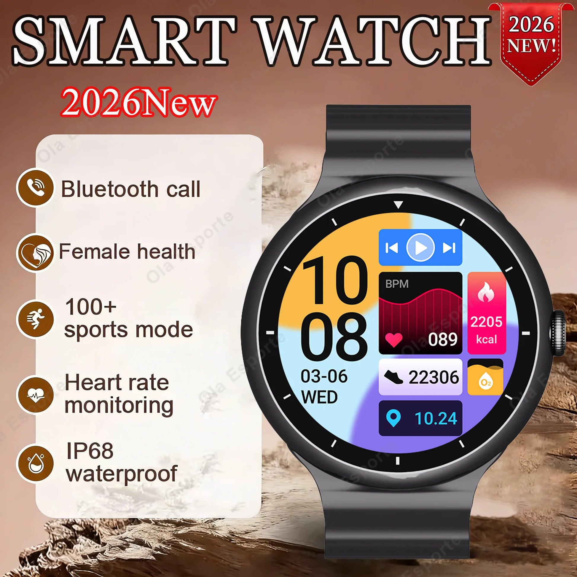 Multifunctional Smart Watch Men Women IP68 Waterproof Multi-sport modes Watch Heart Rate Blood Oxygen Monitor Samrtwartch Hw12 Peaceful Pleasures Health and Wellness