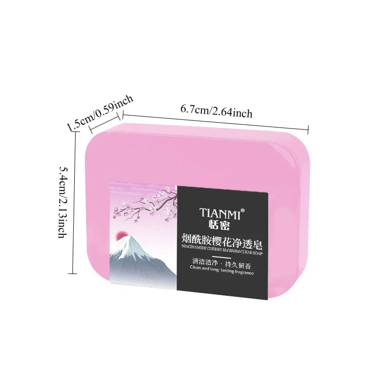 Niacinamide Cherry Blossom Handmade Soap Set – 4 Bars