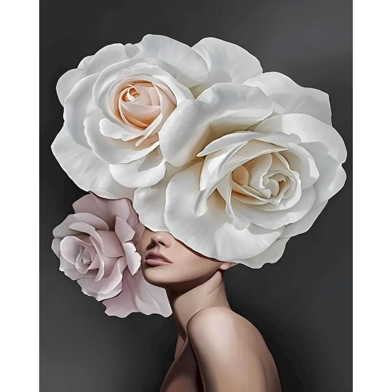 Paint by Numbers Kit Flower Girl – 60×75cm Canvas Art Set
