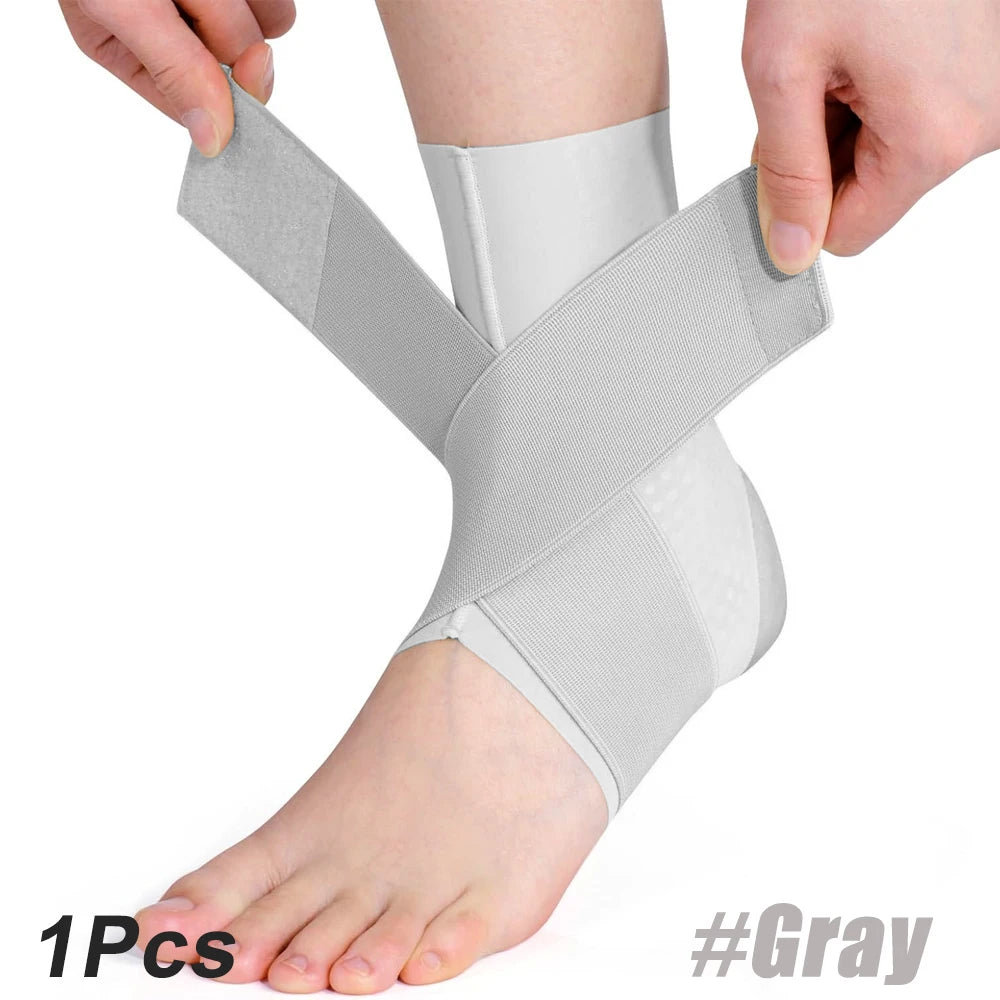 WEFITON Ankle Brace Compression Support – Sprain & Pain Relief Ankle Brace Support Peaceful Pleasures Health and Wellness Gray-1PCS M