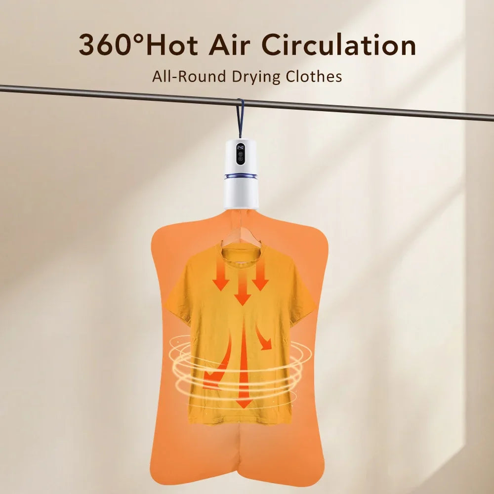 AFDEAL Portable Mini Clothes & Shoe Dryer 200W – Travel Ready