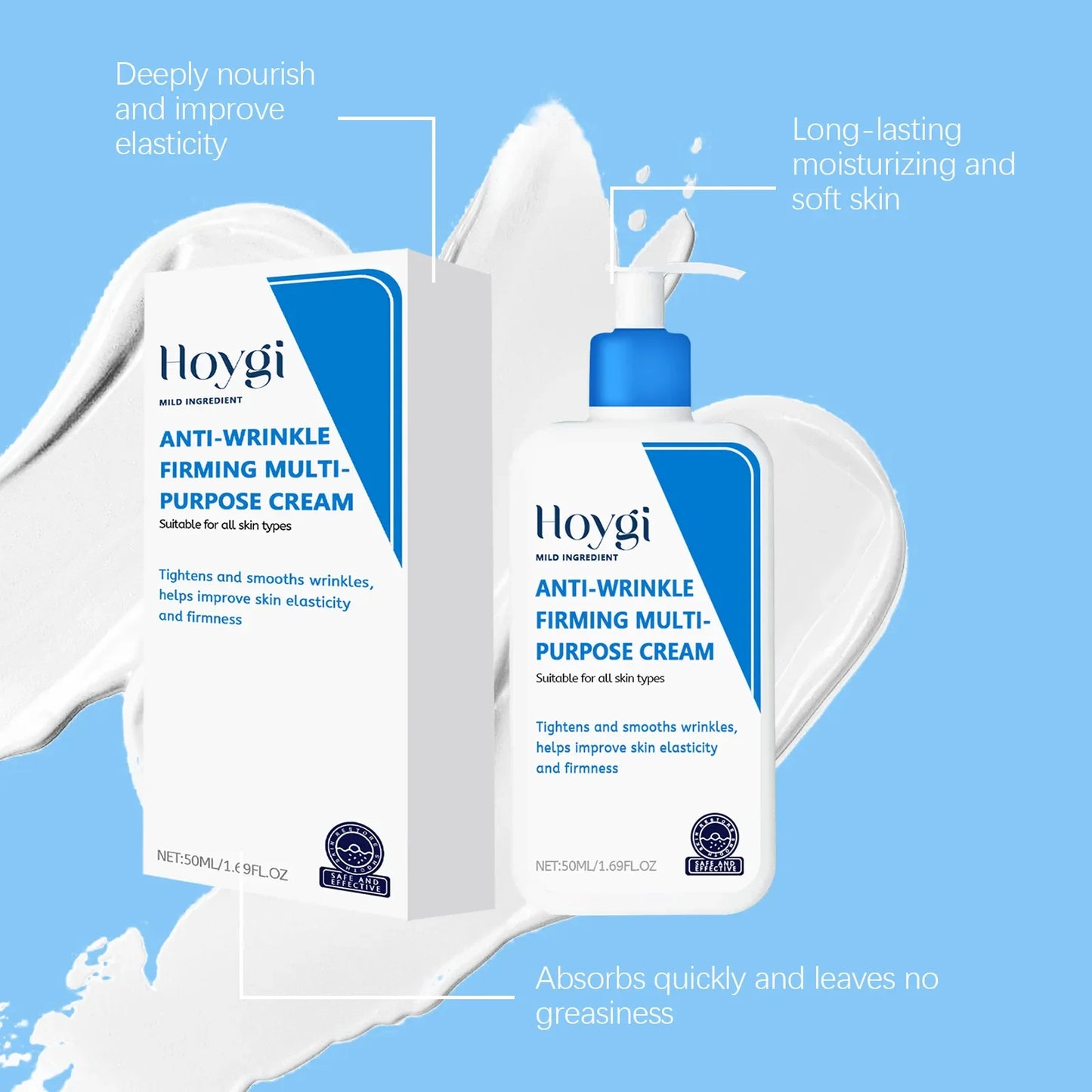 Hyaluronic Acid Cream Shrink Pores Anti Wrinkle Nourishing Hydrating Improve Dryness Remove Fine Lines Moisturizing Facial Cream Peaceful Pleasures Health and Wellness