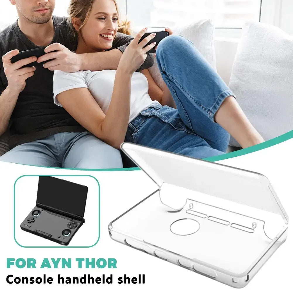 Clear Case for AYN THOR New Dual-Screen Flip Game Console Handheld Shell Protective Case for AYN THOR Gaming Accessories Peaceful Pleasures Health and Wellness