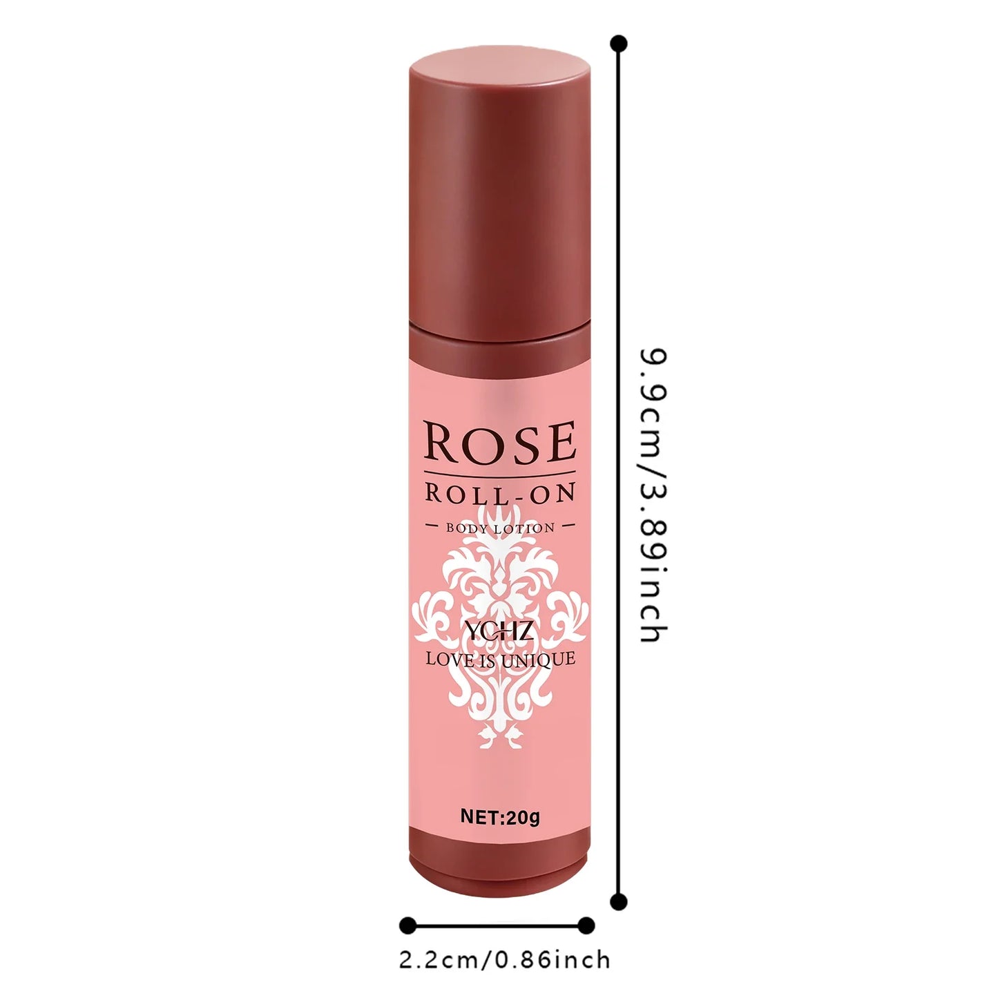 YCHZ Rose Roll-On Deodorant – 72-Hour Odor Protection, 20ml
