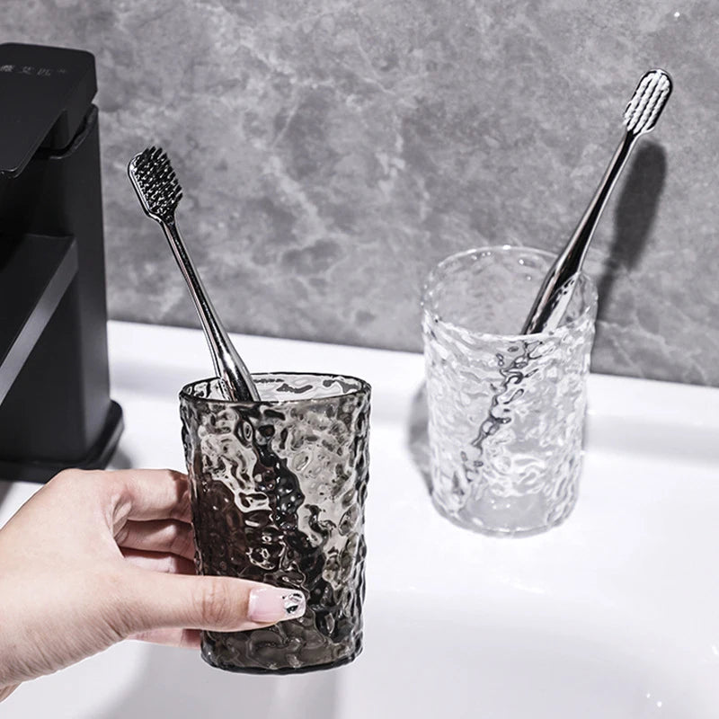 Plastic Toothbrush Cup with Handle – Portable Bathroom Tumbler