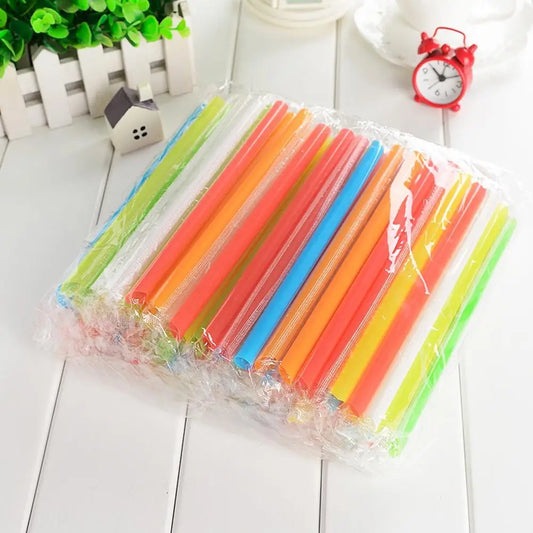 Colorful Wide Boba Straws 100pcs – Milk Tea & Party Straws Disposable Boba Straws Peaceful Pleasures Health and Wellness