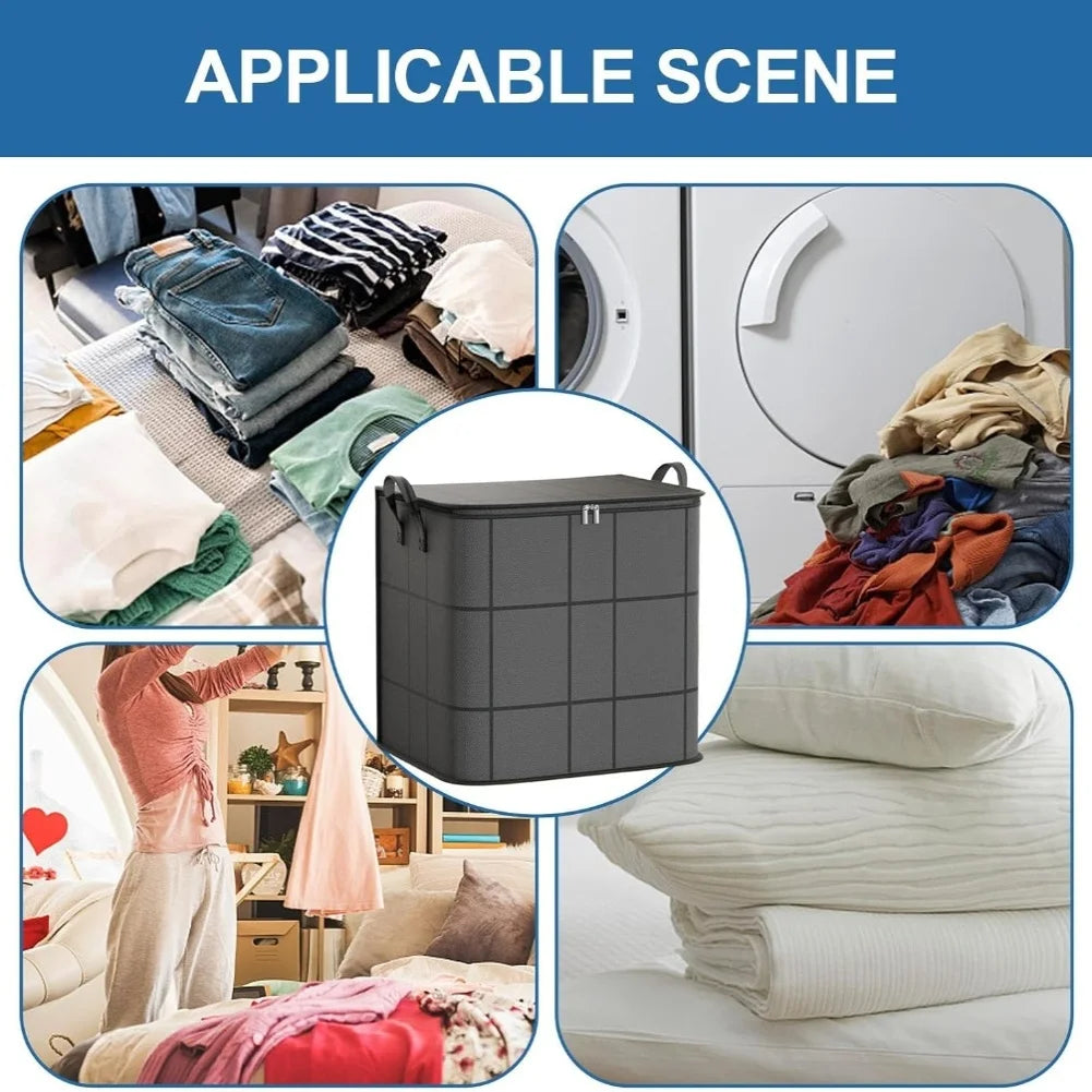 Storage Bag Boxe Handle Zipper Moisture-proof Clothes Thickened Large