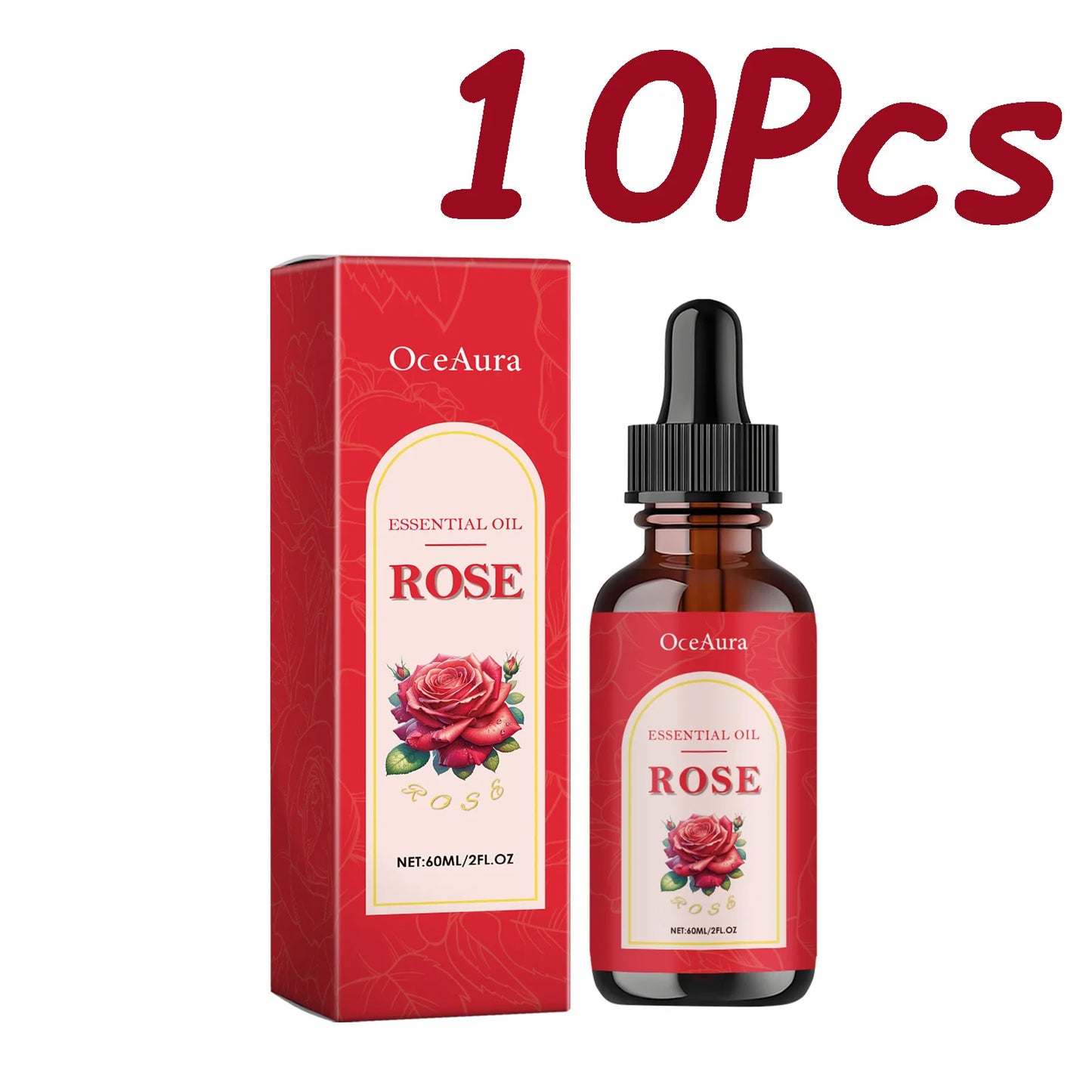Rose & Vitamin C Body Oil – Deep Moisturizing Skin Softener Peaceful Pleasures Health and Wellness 10Pcs 60ml Boxed