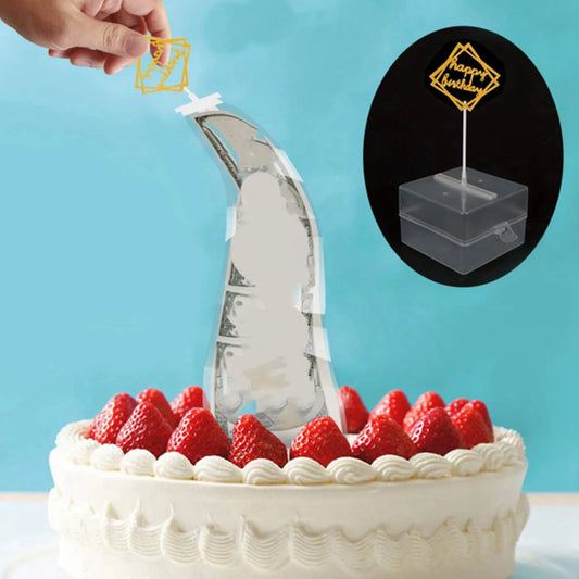 A36T-3X Cake ATM Funny Box Cake Money Props Making Surprise For Birthday Cake Banquet Party Peaceful Pleasures Health and Wellness picture color