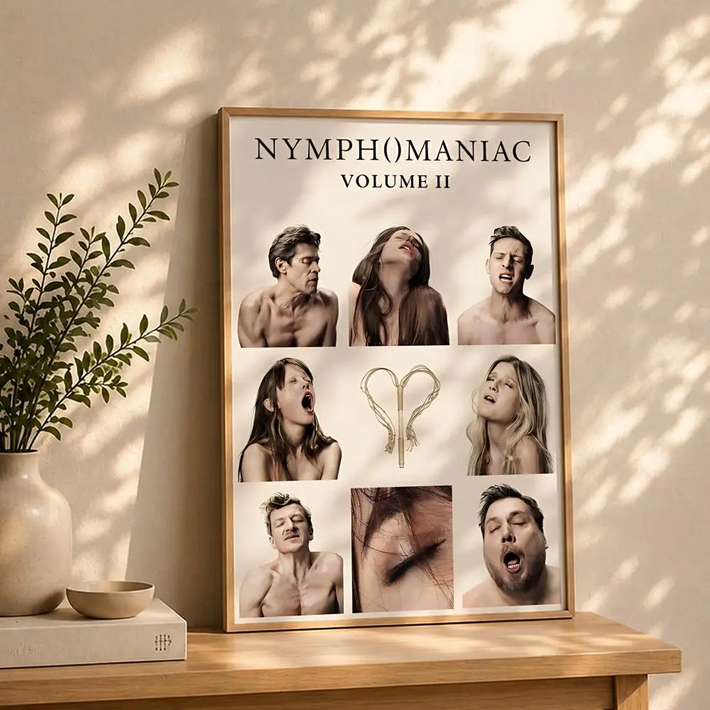 Movie-Nymphomaniac Poster HD Self Adhesive Waterproof Wall Art Ideal for Home Office Dorm Bedroom Great Gift Peaceful Pleasures Health and Wellness White8 21X30cmNoframe