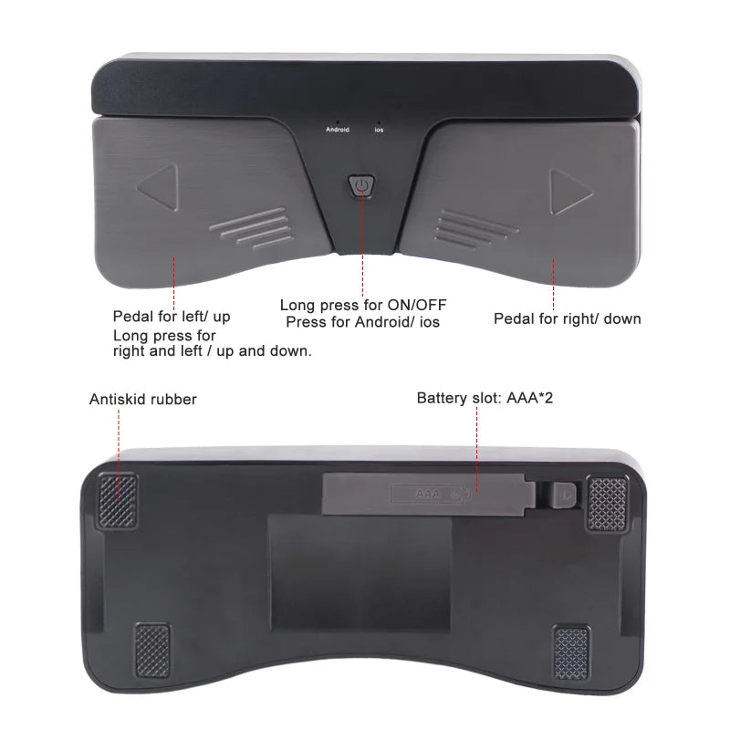 Wireless Page Turner Pedal Bluetooth Turning Remote Foot Control