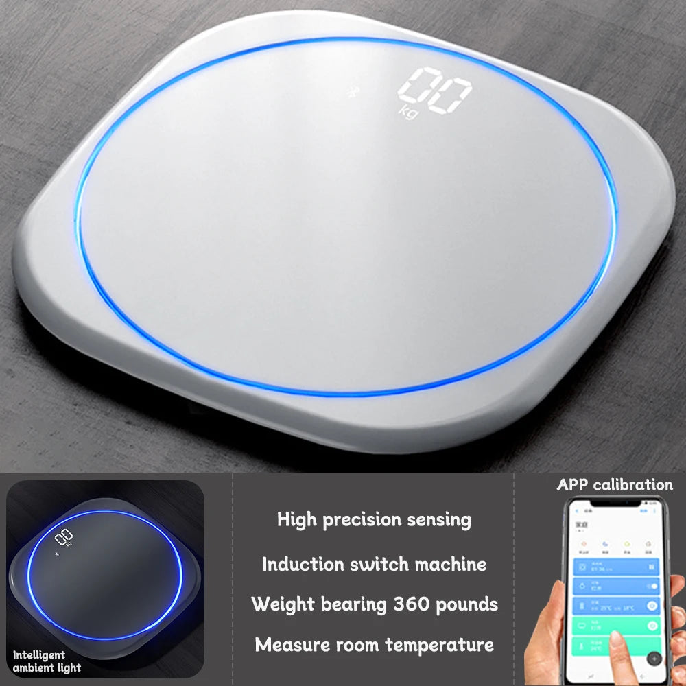 LED Definition Night Vision Electronic Scale 360 Degree Arc Light Household Body Fat Analyzer Intelligent Human Body Precision M Peaceful Pleasures Health and Wellness