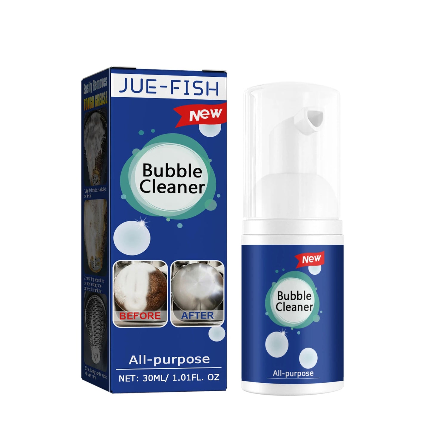 Jue-Fish Bubble Cleaner Spray | Kitchen Heavy Oil Stain Remover
