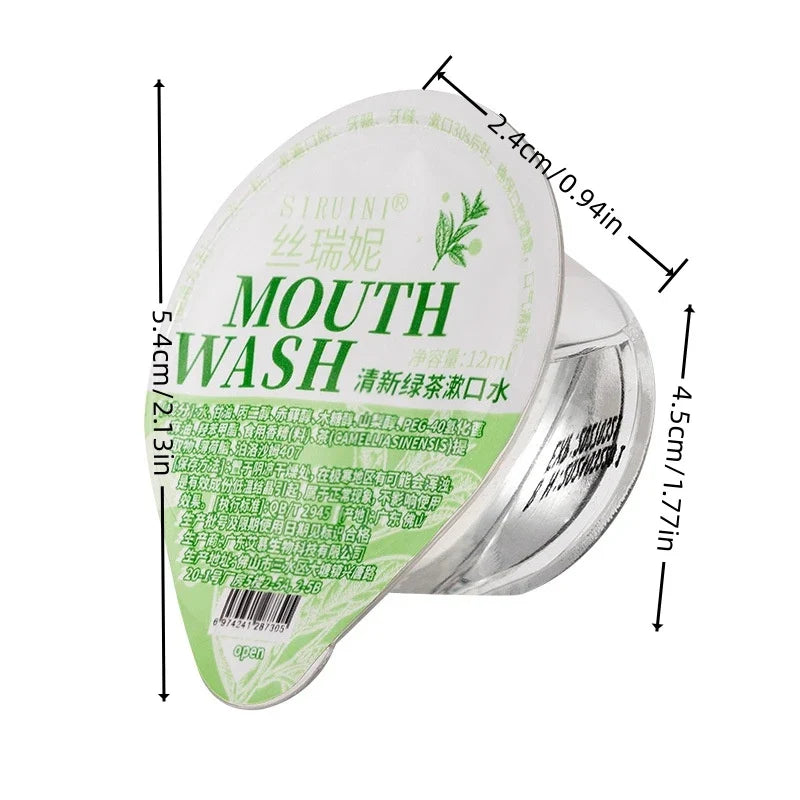 DR.DAVEY Disposable Mouthwash Jelly Cups – Green Tea & Mint 10pk