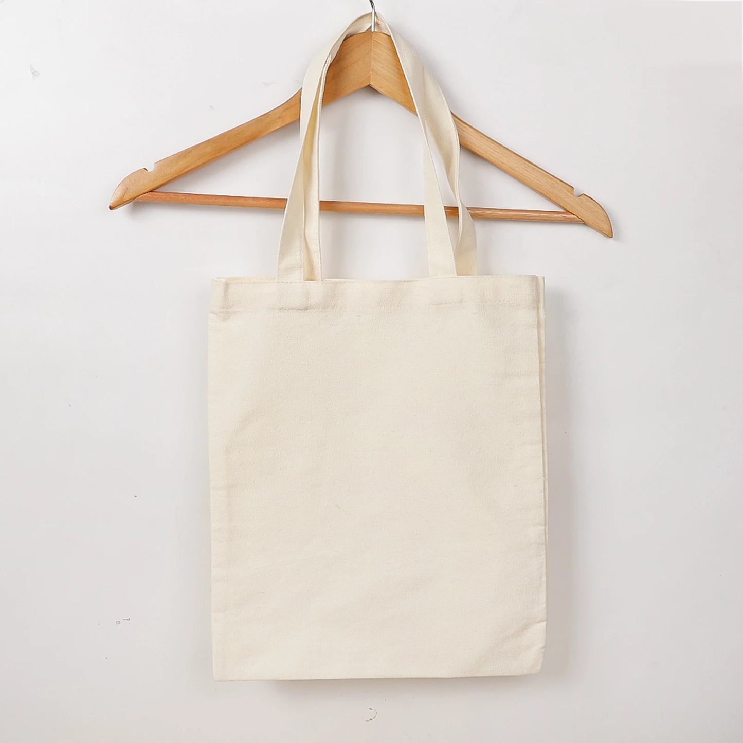 Blank Cotton Canvas Bag Unprinted Plain Tote Bags for DIY Customization Neutral Natural Fabric Pouches Peaceful Pleasures Health and Wellness