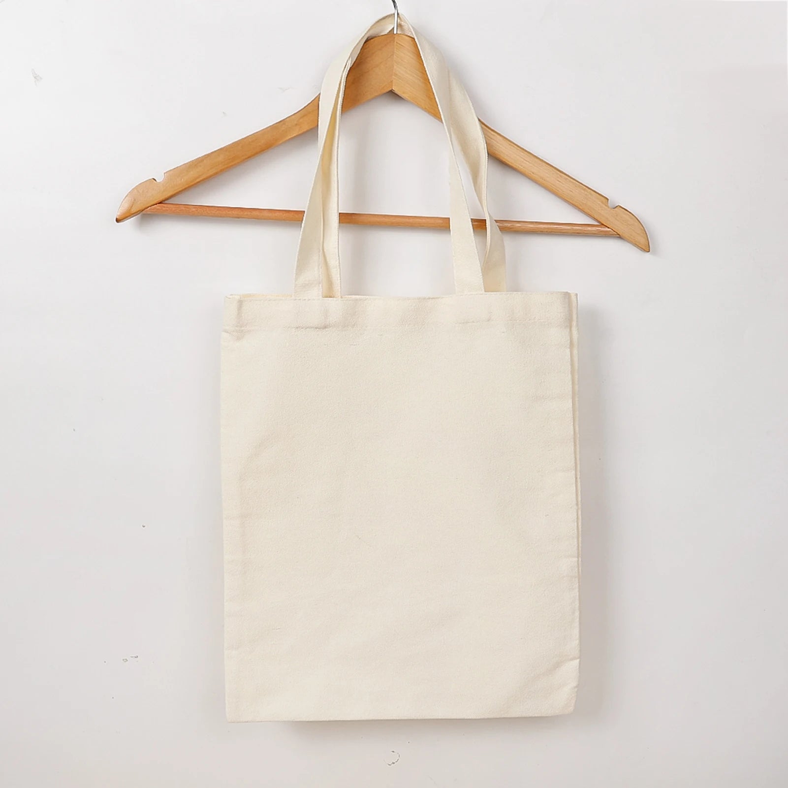 Blank Cotton Canvas Bag Unprinted Plain Tote Bags for DIY Customization Neutral Natural Fabric Pouches Peaceful Pleasures Health and Wellness