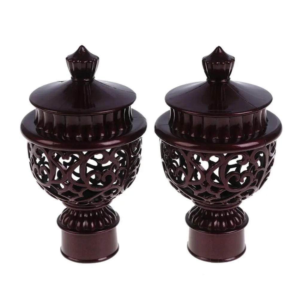 Decorative Curtain Rod End Caps Set of 2 | 28mm Finials