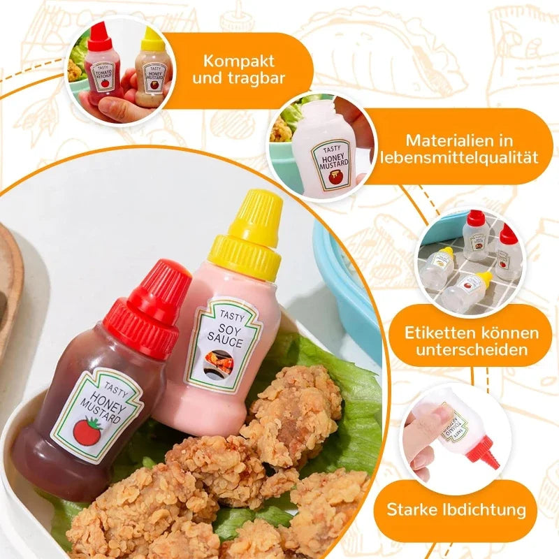 Portable Mini Seasoning Squeeze Bottles for Camping & Lunch