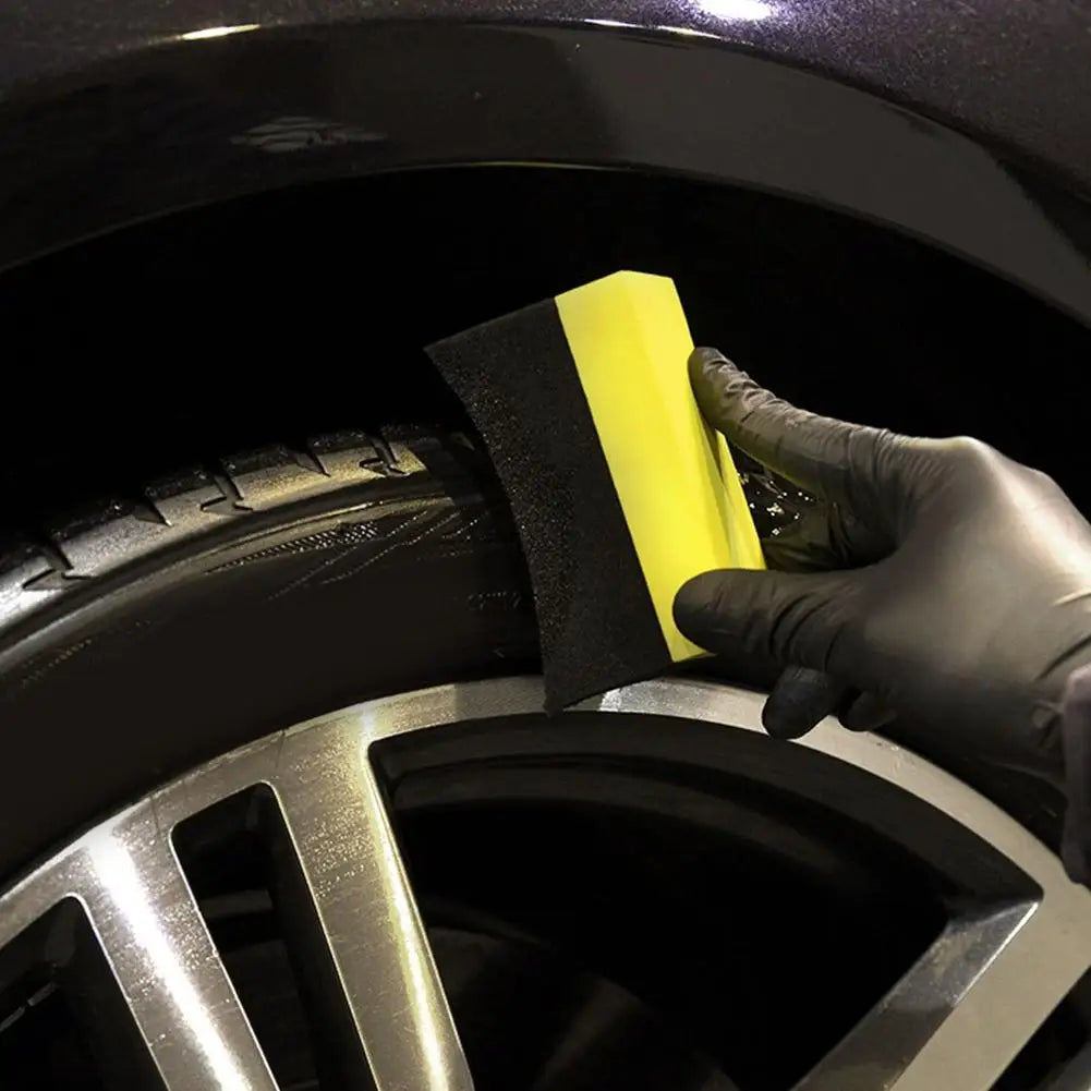 4pcs Auto Cleaning Sponge Brush Set for Car Wheel Tire Wash Wipe Water Suction Sponge Pad Wax Polishing Tyre Brushes Tools Peaceful Pleasures Health and Wellness