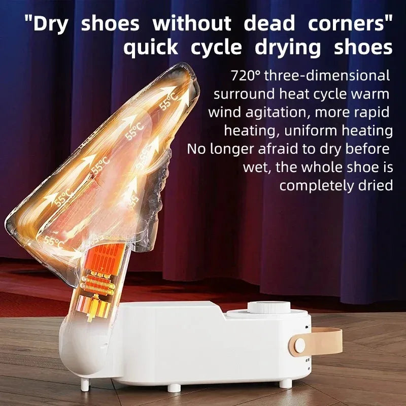 Adjustable Intelligent Shoe Dryer Warmer Quick Drying Deodorizing Sterilizing Heater for Household Footwear Peaceful Pleasures Health and Wellness