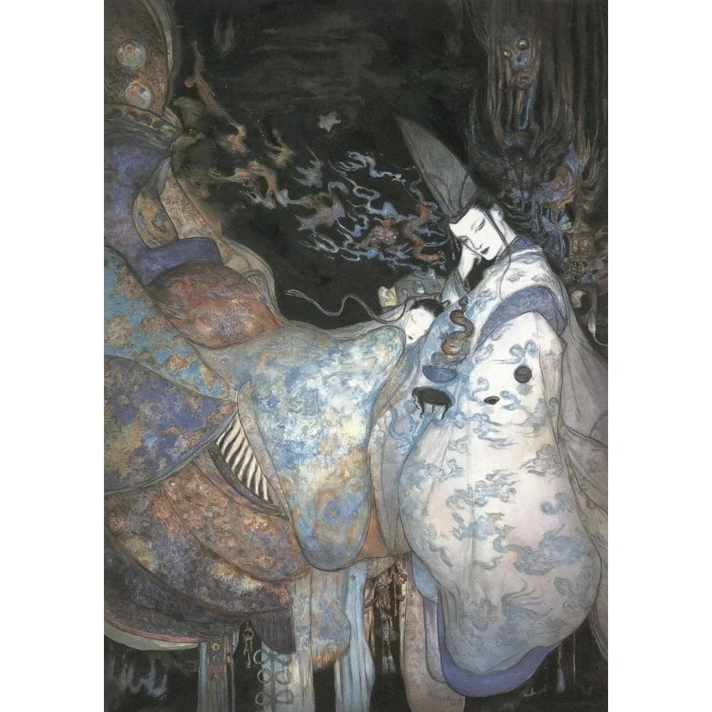 Yoshitaka Amano Final Fantasy Game Luxury Poster Waterproof Wall Art Printing Home Living Bed Room Bar Aesthetic Decor Peaceful Pleasures Health and Wellness 17 30x40cm